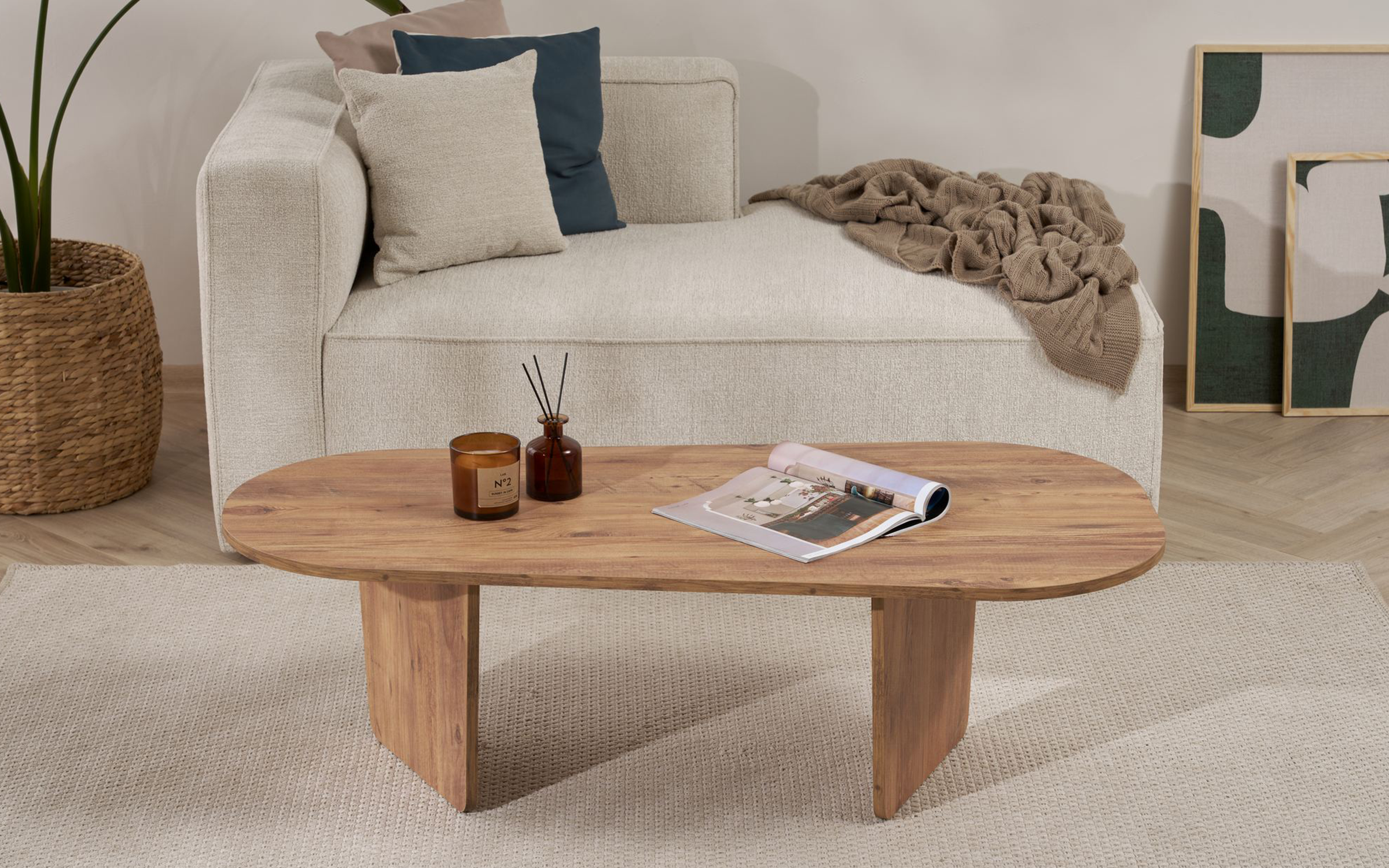 Masuta de cafea Ovalis, pin atlantic  1